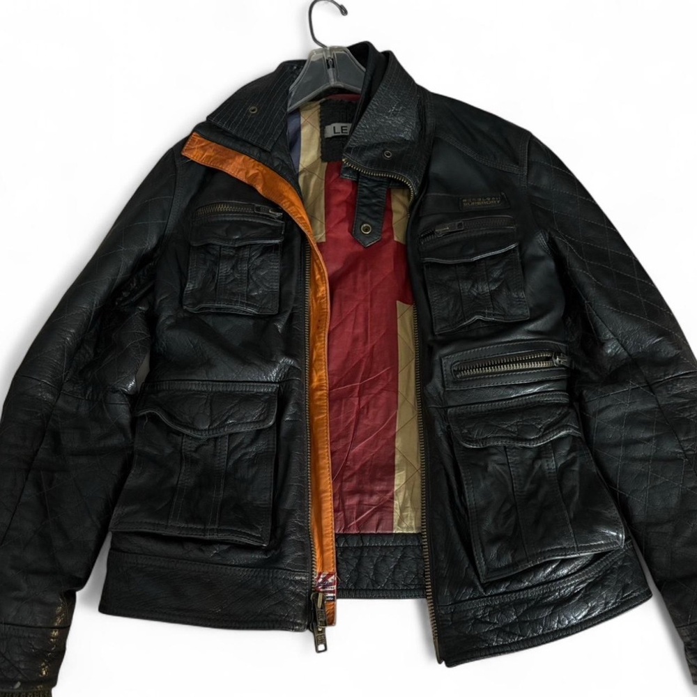 Superdry Black Military Field Jacket with Quilted Design